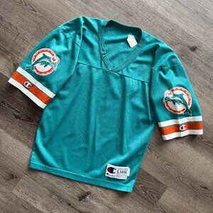 Vtg Champion Miami Dolphins NFL football nylon mesh youth jersey / sz 14-16